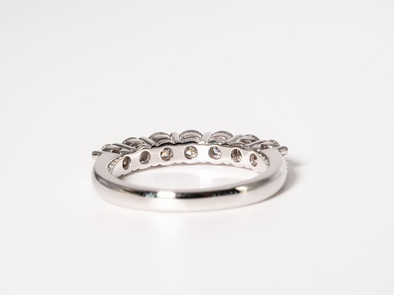 Half Eternity Moissanite Wedding Band